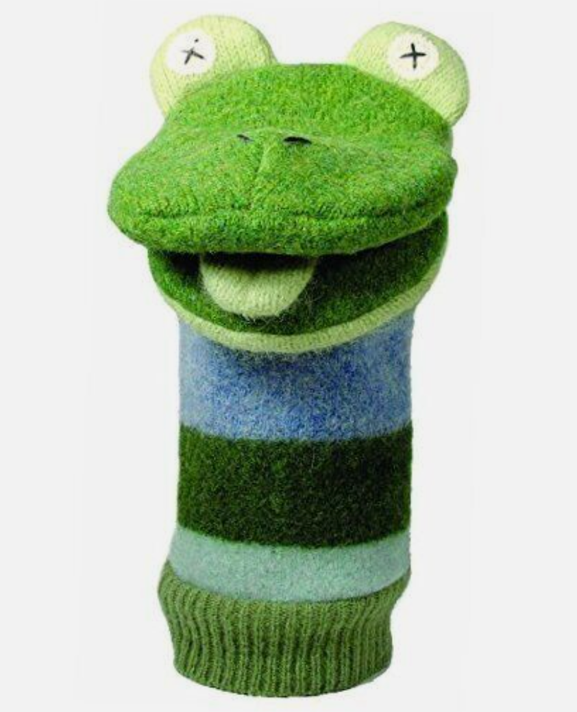 Wool Frog Hand Puppet