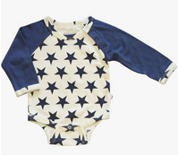 Babysoy All Star Baseball Newborn Baby Long Sleeve Bodysuit/Onesie